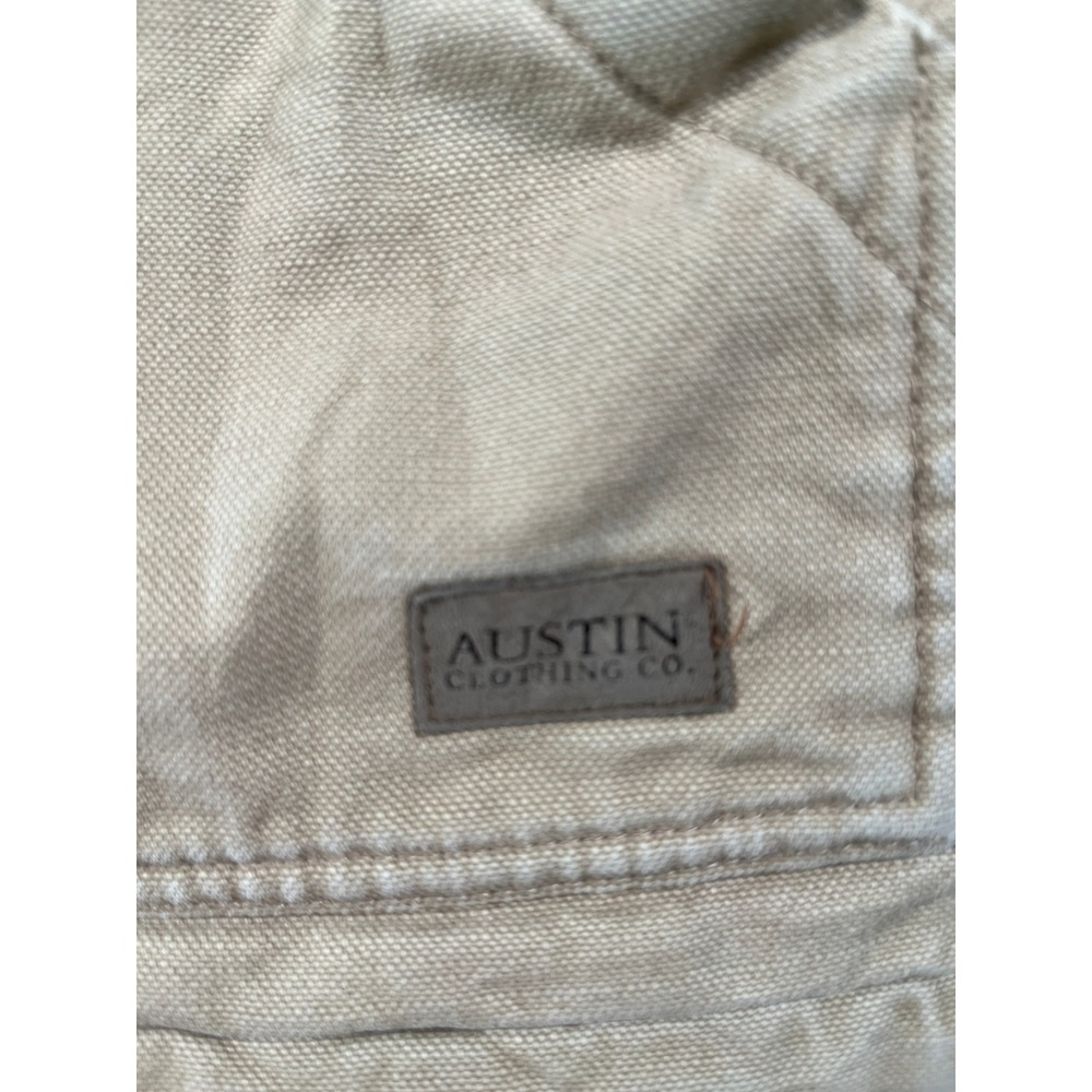 Austin Clothing Co. Work Vest Men XL Tan Fair Quilted Lining Canvas Utility - Picture 9 of 13